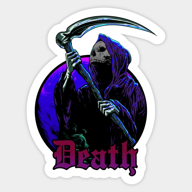 GRIM REAPER (DEATH) Sticker by theanomalius_merch